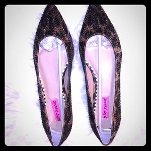 Brand New Betsey Johnson Leopard print flats